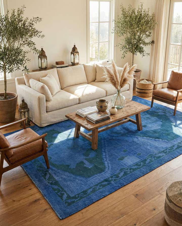 7' 6 x 9' 8 Hand Knotted Moroccan Wool Rug