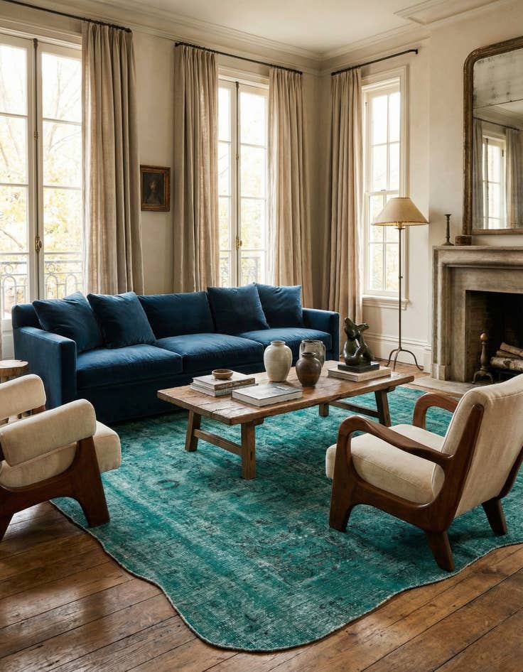 Detail image of 9' 1 x 11' 7  Hand Knotted Ultra Vintage Persian Wool Rug