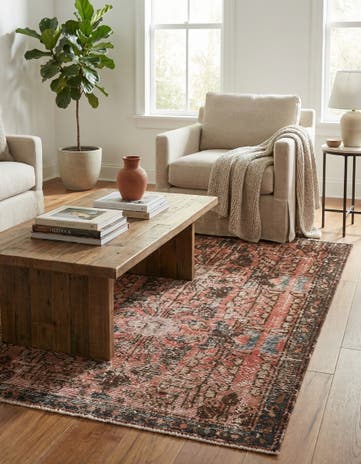 3' 3 x 5' 1 Hand Knotted Ultra Vintage Persian Wool Rug