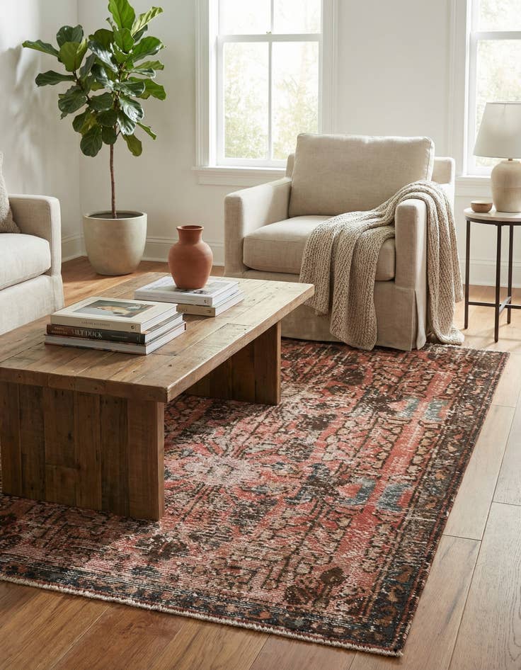 Detail image of 3' 3 x 5' 1  Hand Knotted Ultra Vintage Persian Wool Rug