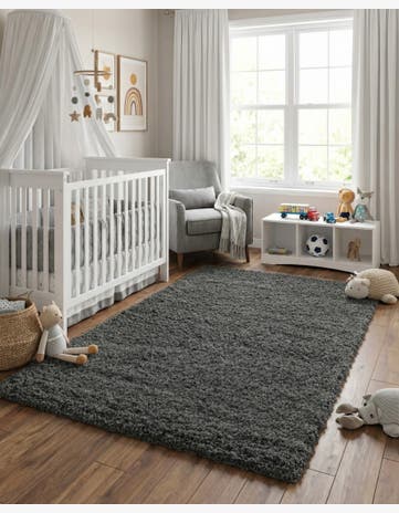 6' x 9' Solid Shag Rug