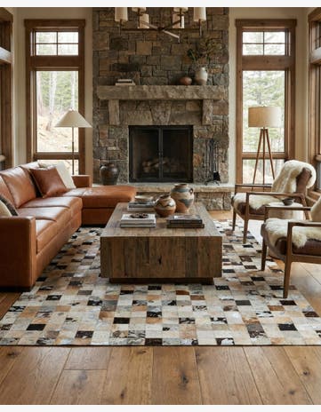 5' x 7' 11 Cowhide - Patchwork Rug
