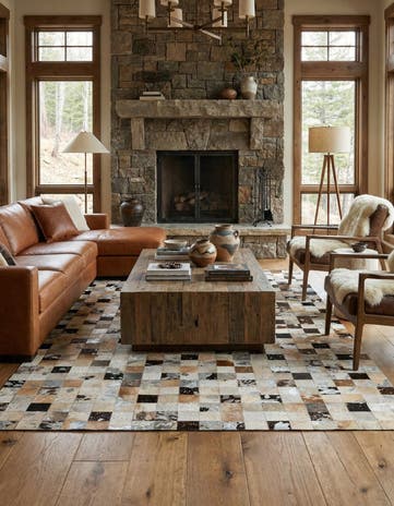 5' x 7' 11 Cowhide - Patchwork Rug
