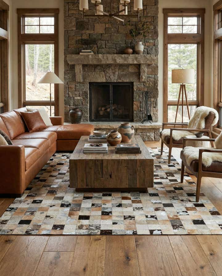 5' x 7' 11 Cowhide - Patchwork Rug