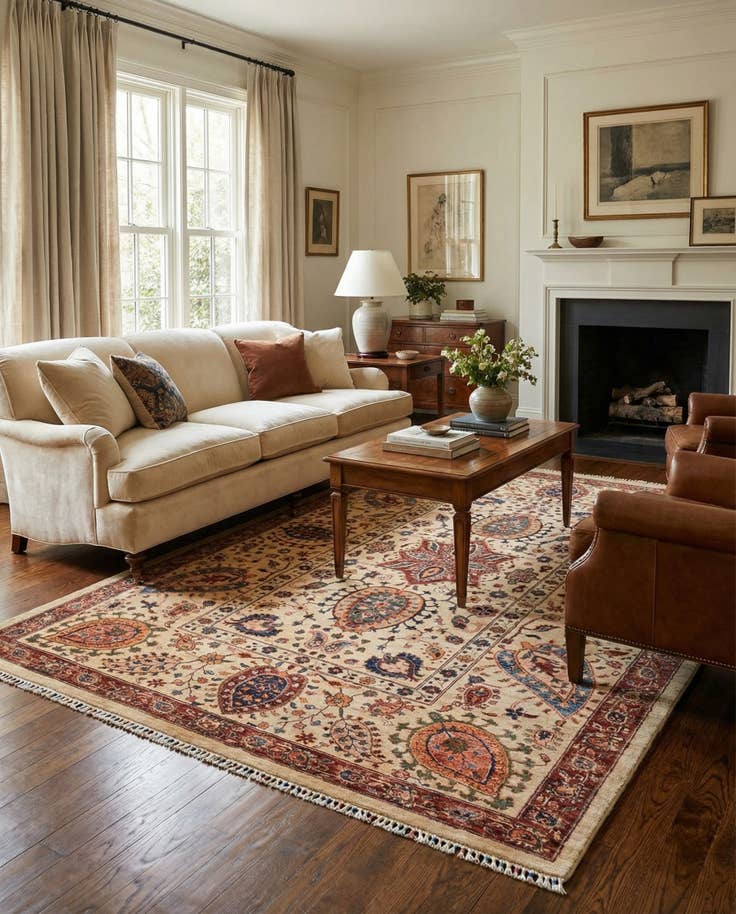 Detail image of 5' 8 x 7' 10 Hand Knotted Ariana Ziegler Rug