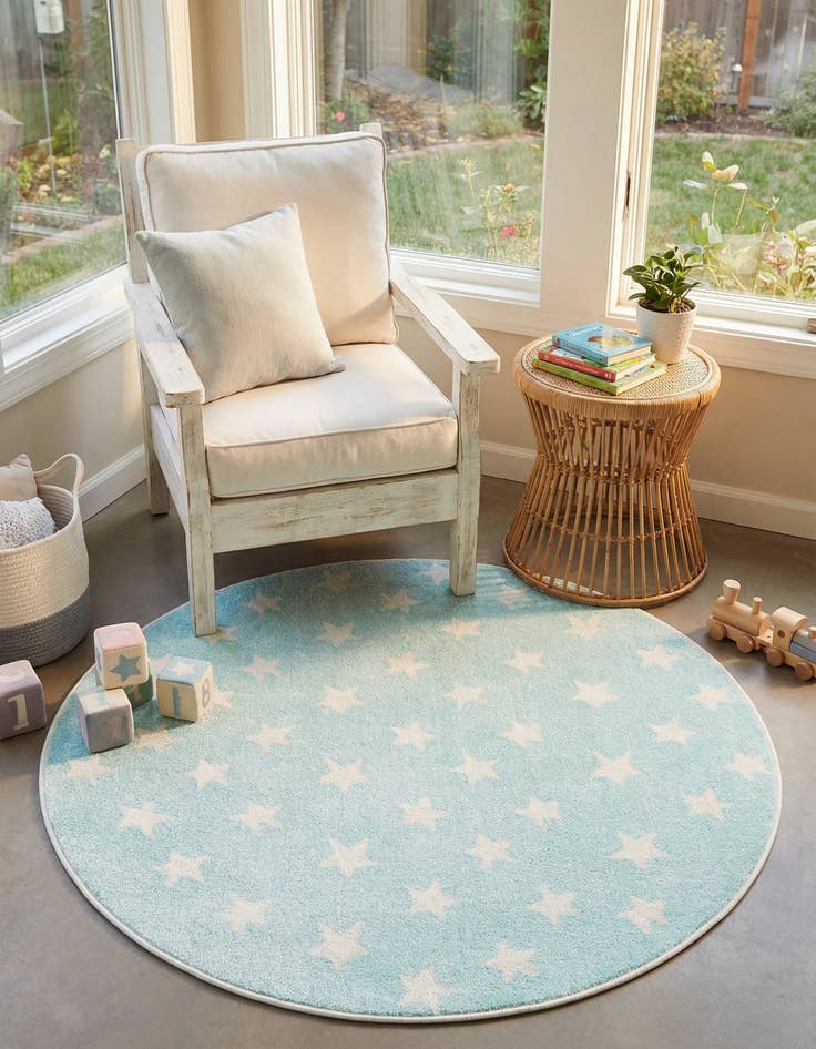 Detail image of 5' x 5' Whimsy Kids Round Rug