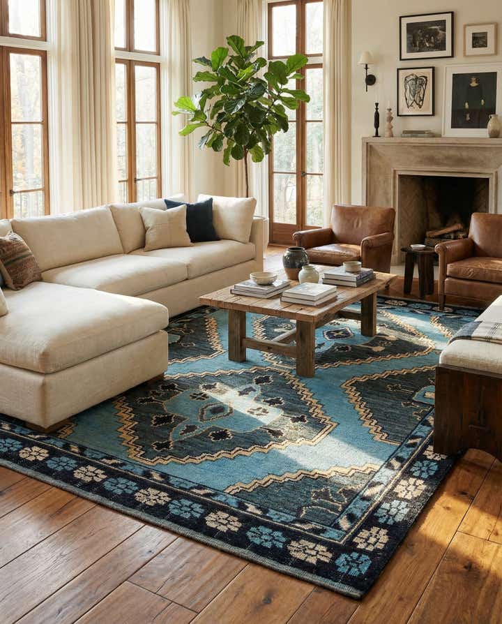 8' 10 x 12' 7 Hand Knotted Moroccan Wool Rug