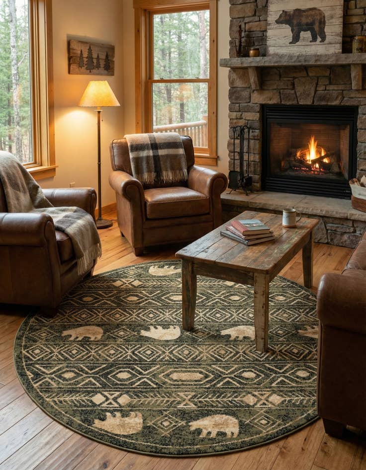 Detail image of  7' 10 x 7' 10 Pioneer Round Rug