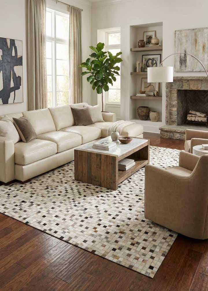 8' x 10' Cowhide Stocks Rug