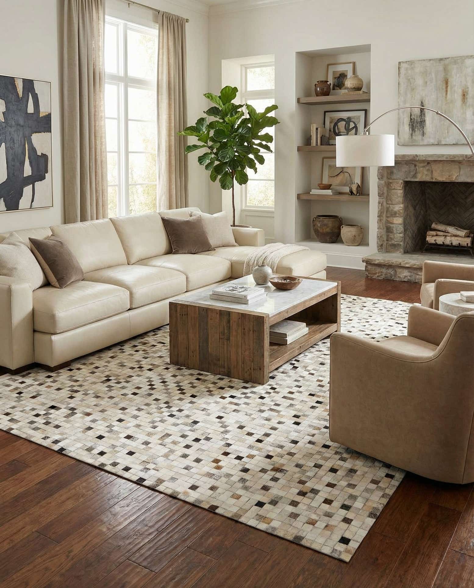 8' x 10' Cowhide Stocks Rug