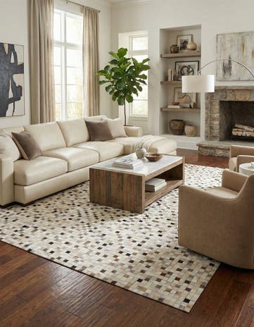 8' x 10' Cowhide Stocks Rug