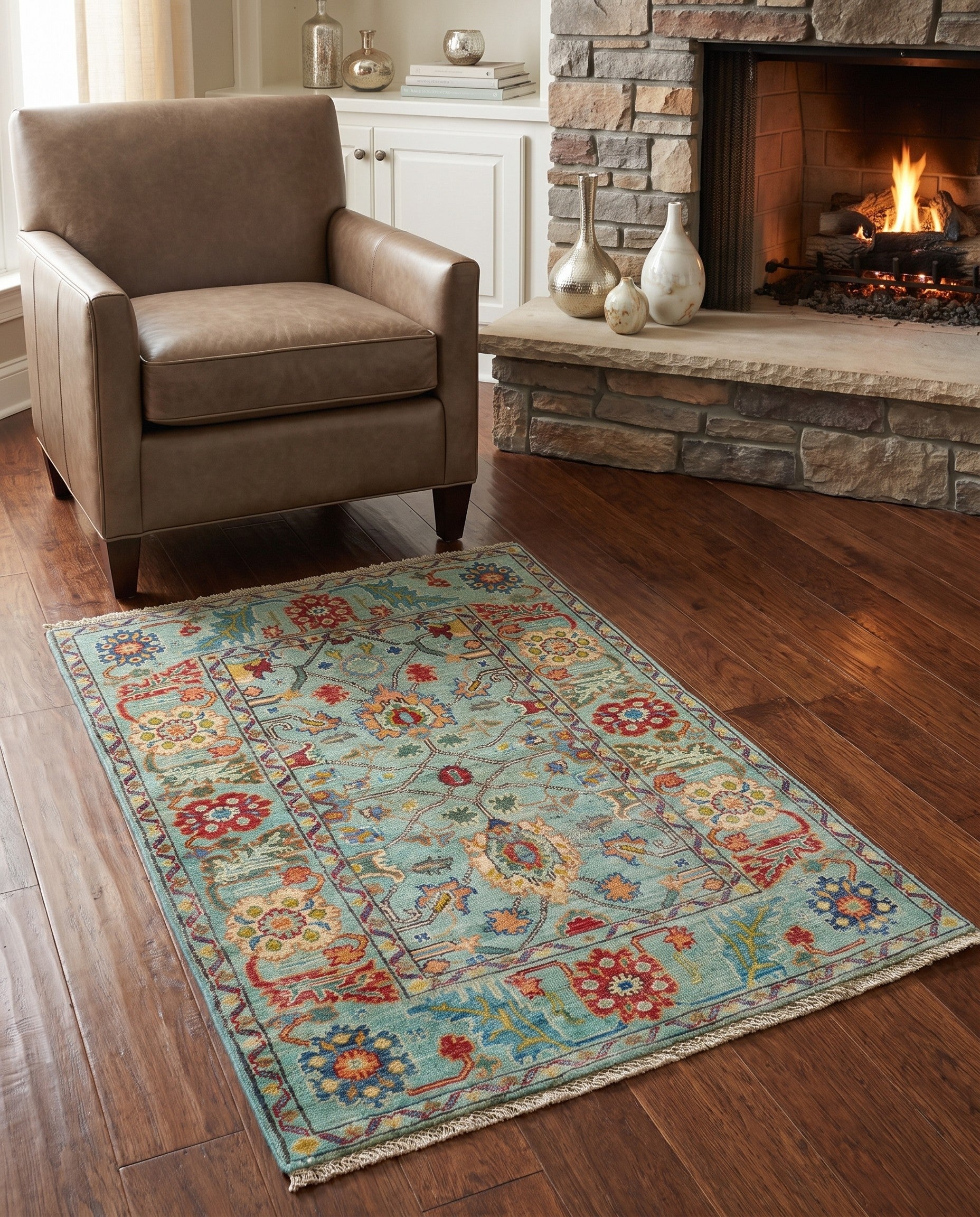 3' 3 x 4' 10 Hand Knotted Kazak Rug