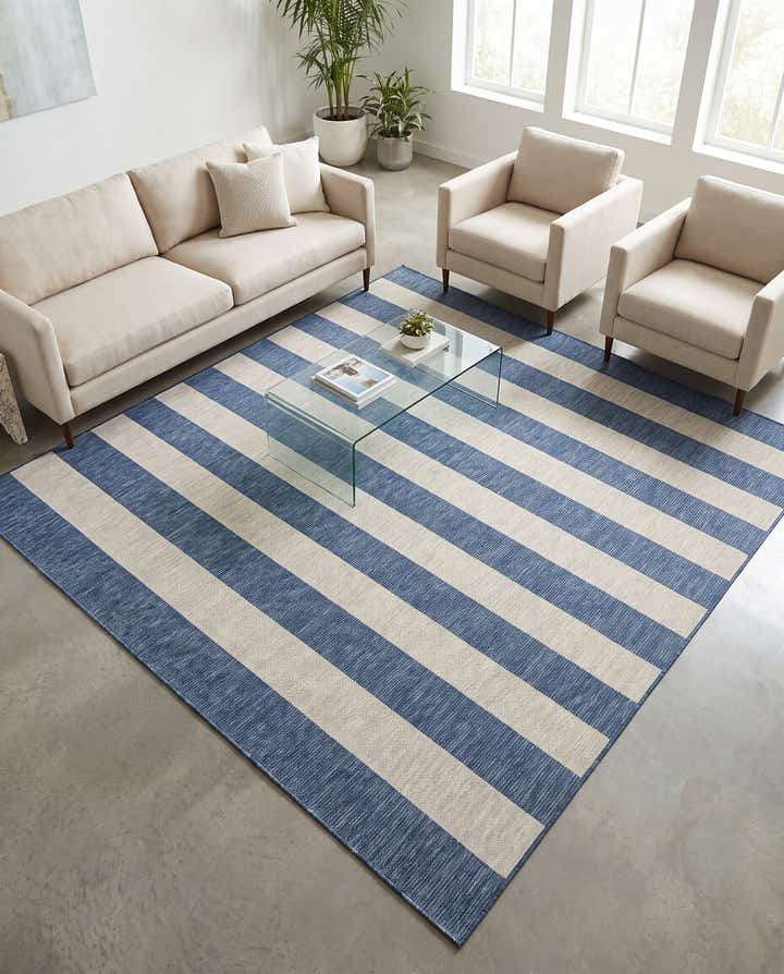305cm x 305cm Makkelijk schoon te maken Striped Binnen / buiten Vierkant Vloerkleed