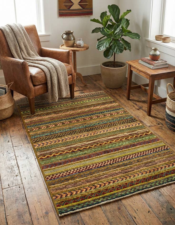 Detail image of 2' 8 x 4' 2  Hand Knotted Modern Ziegler Rug