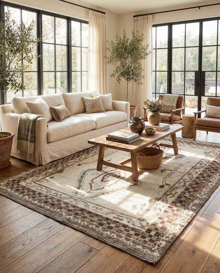 7' 10 x 10' 5 Hand Knotted Moroccan Wool Rug