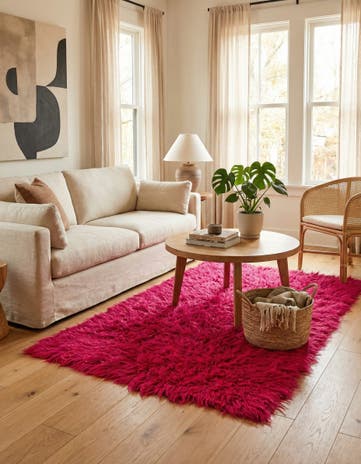 2' 9 x 5' Hand Knotted Moroccan Wool Rug