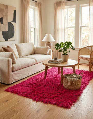 2' 9 x 5' Hand Knotted Moroccan Wool Rug