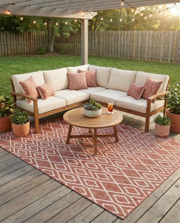  7' x 10'  Easy-Clean Jill Zarin Turks and Caicos Indoor / Outdoor Rug
