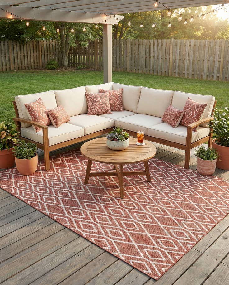 Detail image of 7' x 10' Easy-Clean Jill Zarin Turks and Caicos Indoor / Outdoor Rug