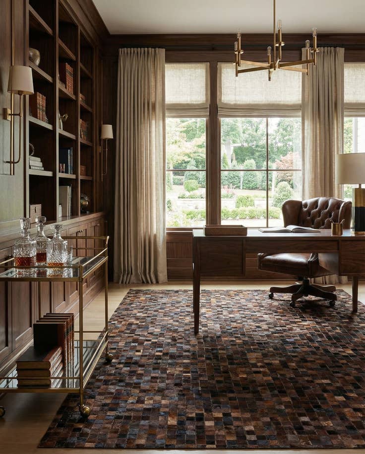 Detail image of 5' 11 x 8' 11 Cowhide Stocks Rug