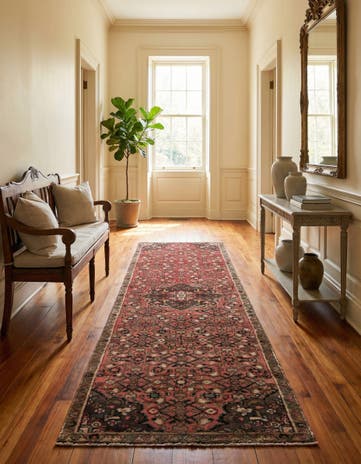 3' 2 x 9' 7 Hand Knotted Ultra Vintage Persian Wool Runner Rug