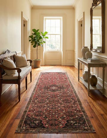 3' 2 x 9' 7 Hand Knotted Ultra Vintage Persian Wool Runner Rug