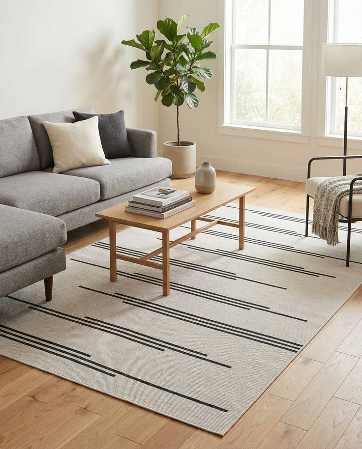 Detail image of 6' x 9' Easy-Clean Modern Indoor / Outdoor Rug
