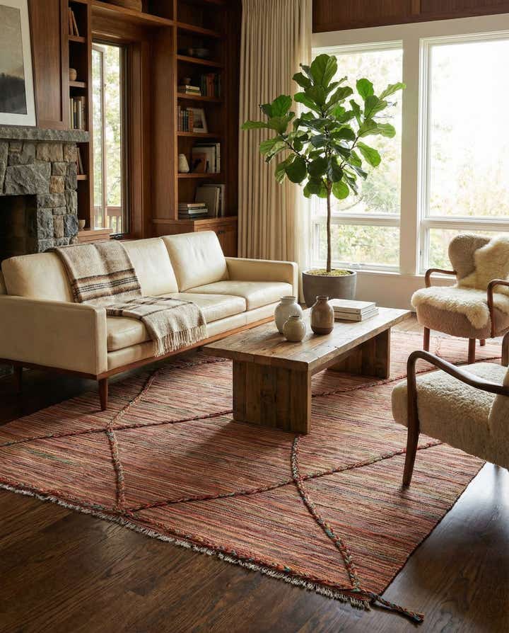 5' 8 x 8' Hand Woven Kilim Modern Wool Rug