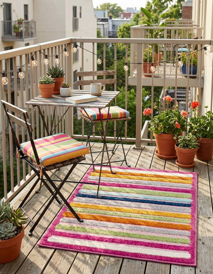 Detail image of 2' x 3' Easy-Clean Aruba Indoor / Outdoor Rug
