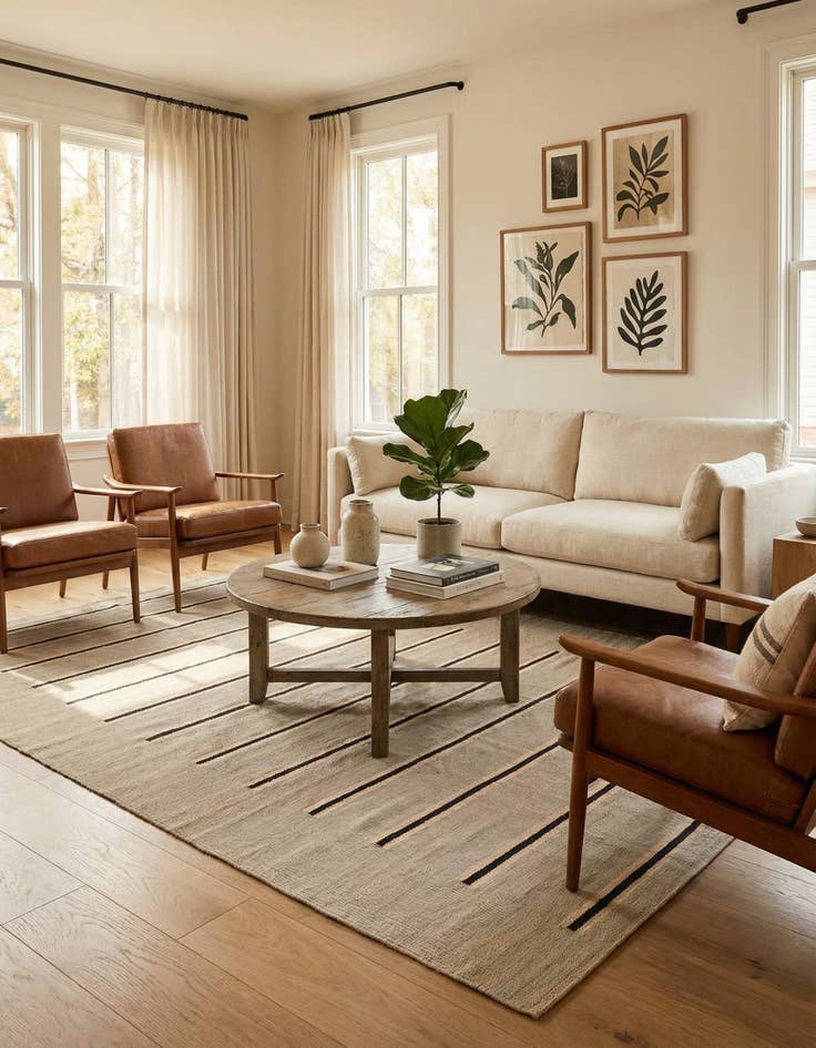 Detail image of 4' x 6' 1  Hand Woven Kilim Modern Wool Rug