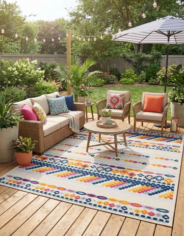7' 10 x 10' Easy-Clean Aruba Indoor / Outdoor Rug