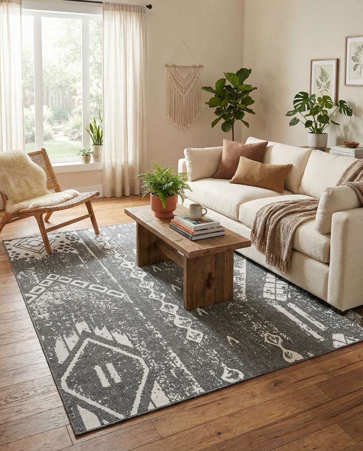7' 10 x 10' Easy-Clean Bohemian Indoor / Outdoor Rug
