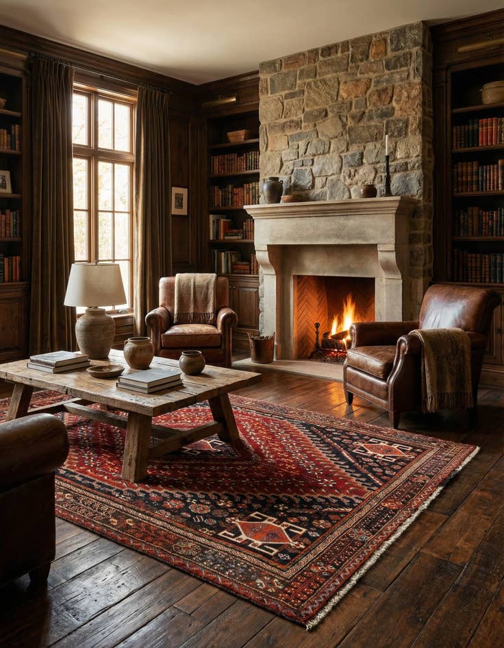 Detail image of 4' 6 x 6' 10 Ghashghai Wool Rug