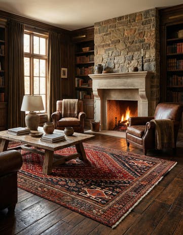 4' 6 x 6' 10 Ghashghai Wool Rug
