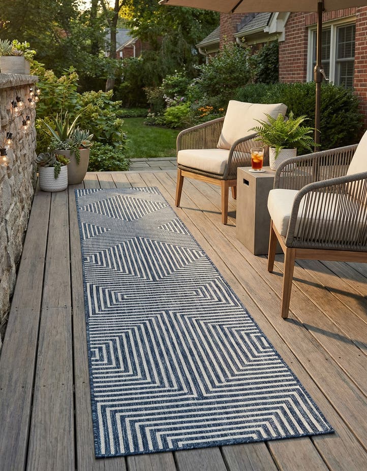2' 7 x 12' Easy-Clean Modern Indoor / Outdoor...