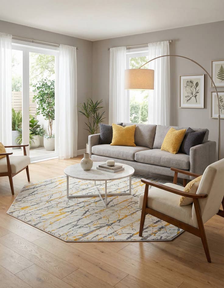 Detail image of 7' 10 x 7' 10 Finsbury Octagon Rug