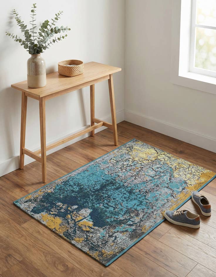 Detail image of 2' x 3'  Washable Modern Indoor / Outdoor Rug