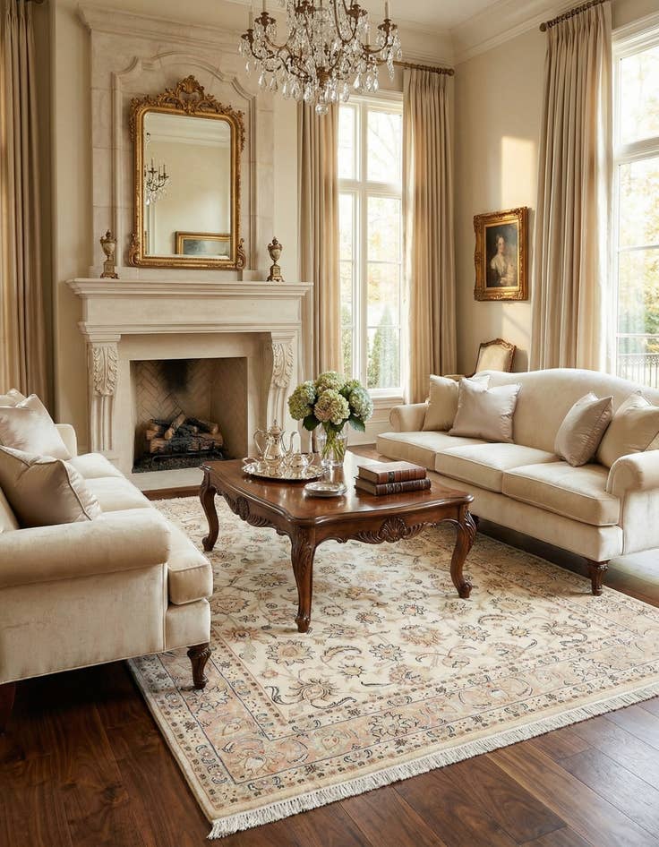 Detail image of  8' x 11' 5 Tabriz Wool Rug