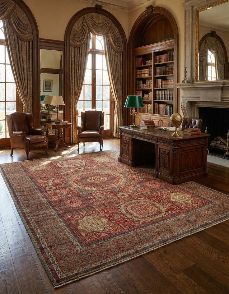 Detail image of 12' 2 x 17' 5 Mamluk Wool Rug