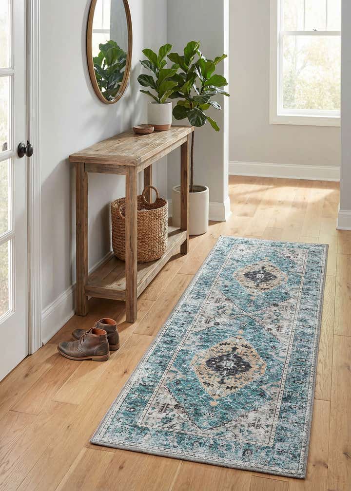2' x 5' Washable Yara Runner Rug