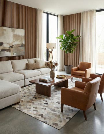6' x 9' Cowhide Stocks Rug