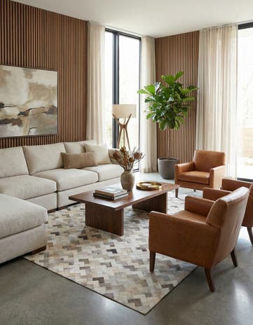 6' x 9' Cowhide Stocks Rug