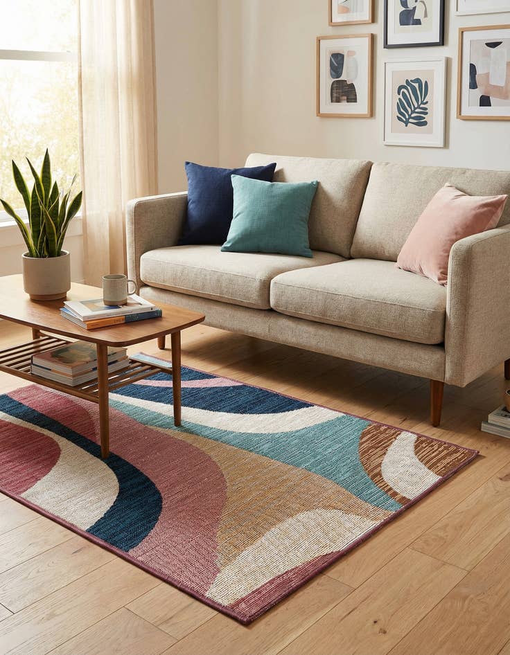 Detail image of  2' x 3'  Washable Modern Indoor / Outdoor Rug