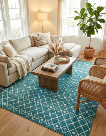 9' x 12' Moroccan Trellis Rug