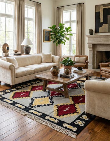 8' 1 x 10' 2 Hand Knotted Darya Wool Rug