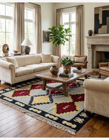 8' 1 x 10' 2 Hand Knotted Darya Wool Rug