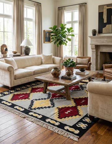 8' 1 x 10' 2 Hand Knotted Darya Wool Rug