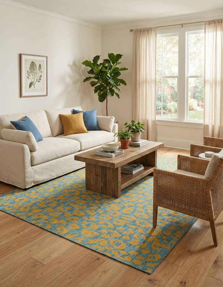 Detail image of 7' 10 x 11' Easy-Clean Safari Indoor / Outdoor Rug