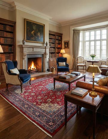 10' 2 x 13' 5 Hand Knotted Hamedan Persian Wool Rug