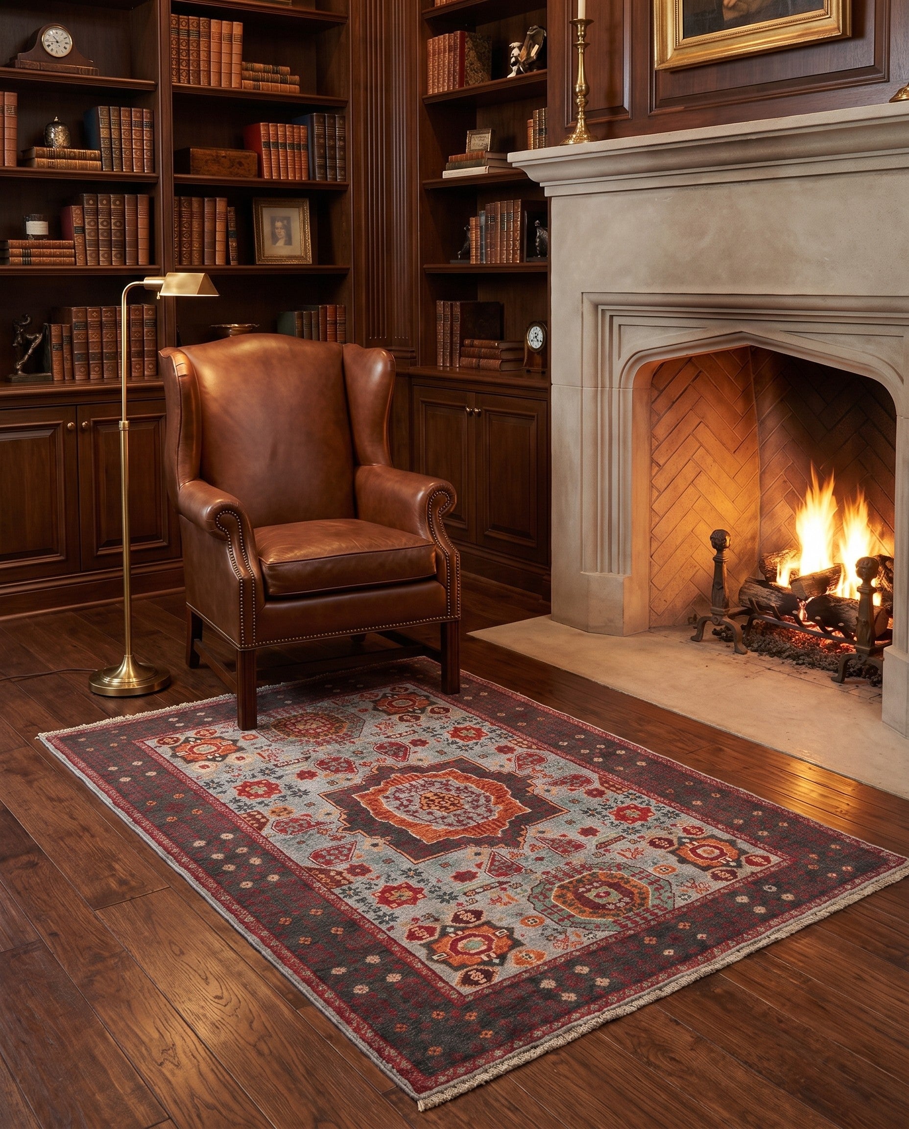 3' 3 x 5' Hand Knotted Mamluk Ziegler Rug